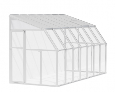 Palram-Canopia Anlehngewächshaus SUN ROOM 6x14 BxT 448x196cm Weiß HKP/Acryl
